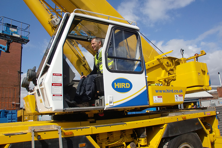 View from the cab – mobile crane driver Craig Jessop