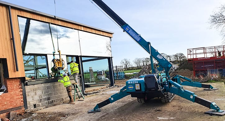 Hird glass lifting expertise supports striking new farm house build