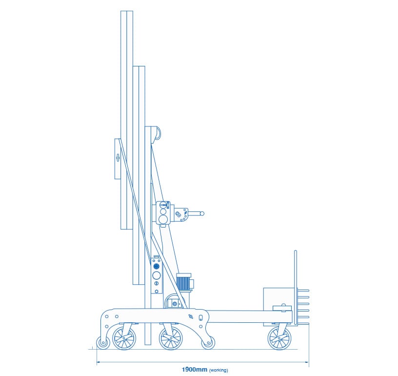GML800 Manual - Counterbalance Floor Crane - dimensions