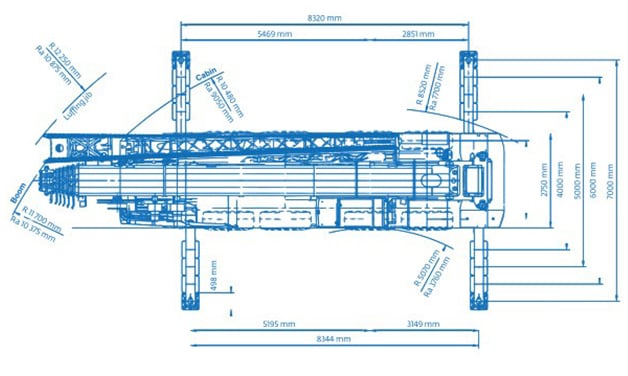 GMK4100L-machine-dimensions-above