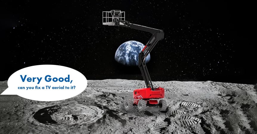 Mantiou 200 ATJ E Articluated Boom on the moon
