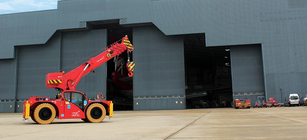 Hird flies Manitex Valla aviation crane message to Dubai expo