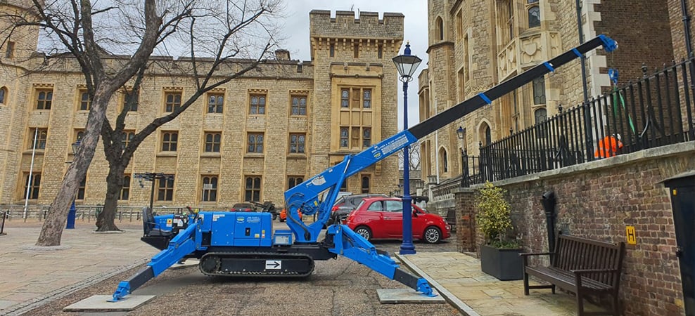 Crown jewel of mini cranes on lifting duty at Tower of London