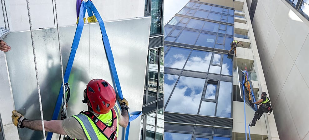 Hird the best for high-rise glass lifts? Abseil-utely!