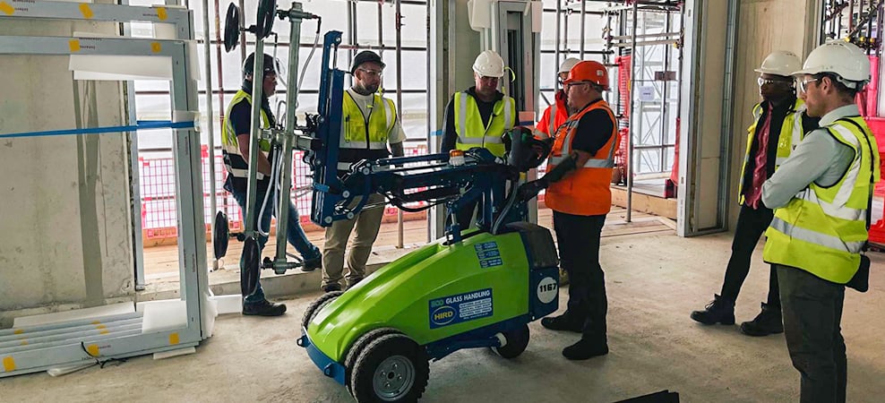 Work site glazing robot training helps keep projects on track
