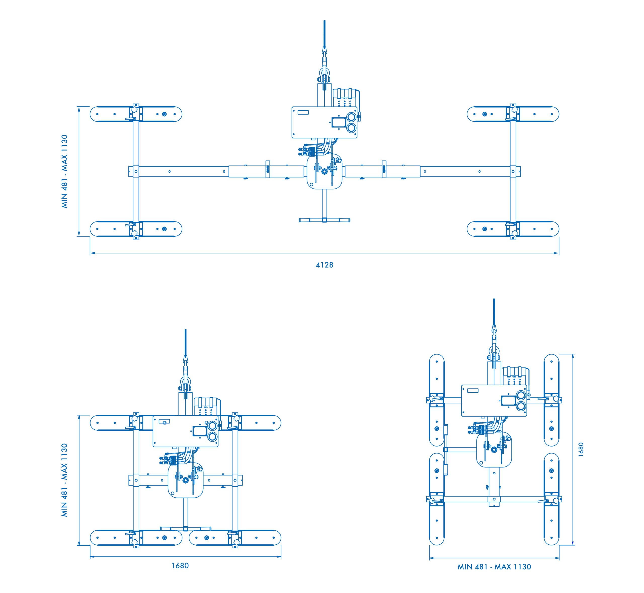 CL1-4 - Cladding Lifter - Dimensions