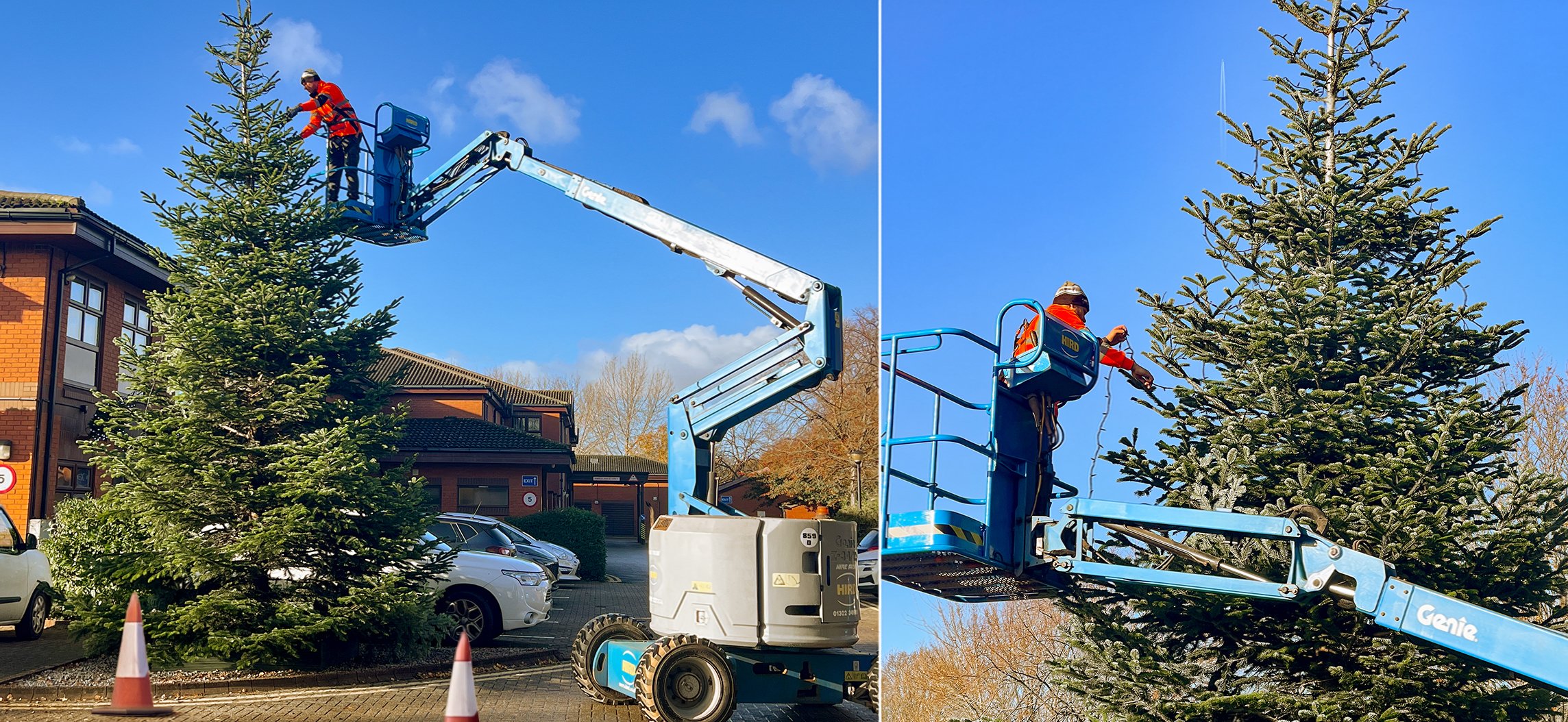 Christmas has lift-off at hospice – or is that lift in!