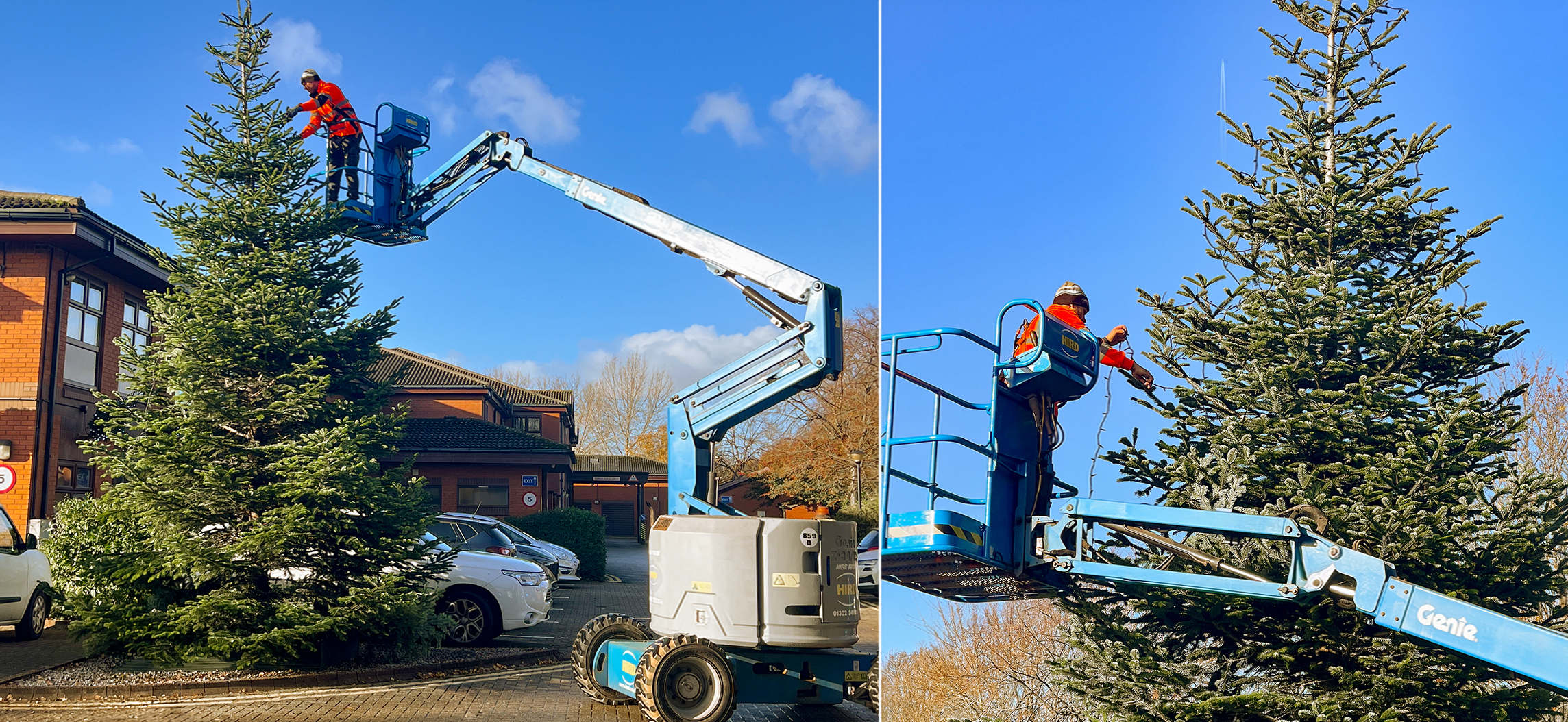 Christmas has lift-off at hospice – or is that lift in!