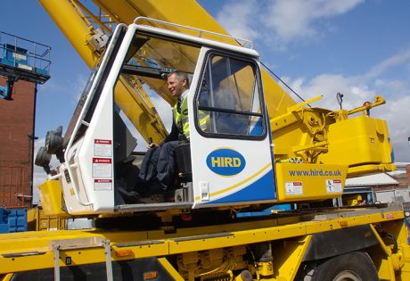 View from the cab – mobile crane driver Craig Jessop