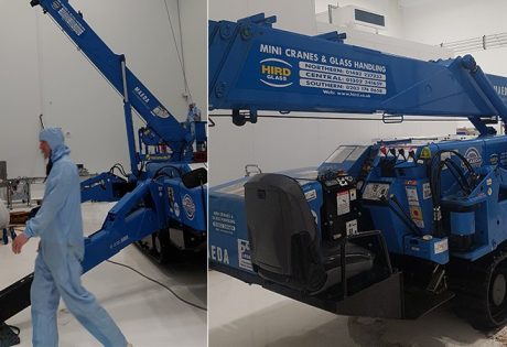 Spider crane helps futuristic farmers go up in the world