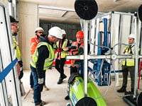 Work site glazing robot training helps keep projects on track