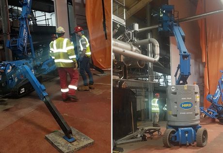 Tracked spider crane ideal ingredient in food factory lift