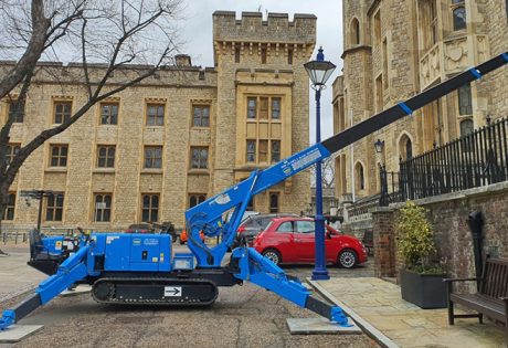Crown jewel of mini cranes on lifting duty at Tower of London