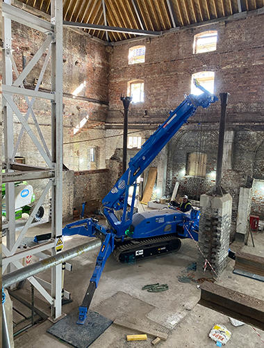 prefect mini crane for the confined space inside the mill